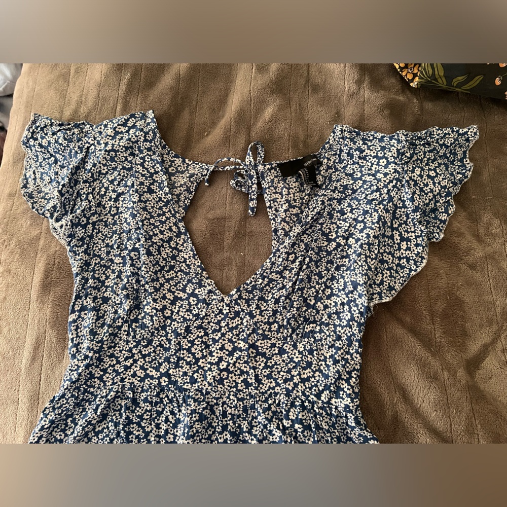 Cute floral dress with open back